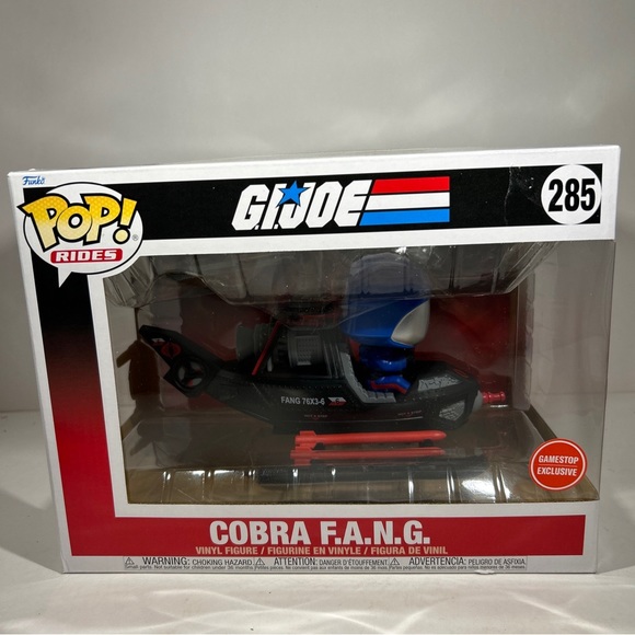 Funko Pop! Rides G.I Joe Cobra F.A.N.G. Helicopter #285 GameStop Exclusi… - Picture 1 of 11